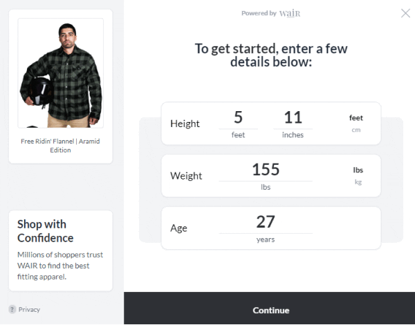 WAIR is a useful technology for e-commerce clothing. NBT has utilized this technology to provide our customers with the best online shopping experience, taking the guessing out of finding the right pant or top size.