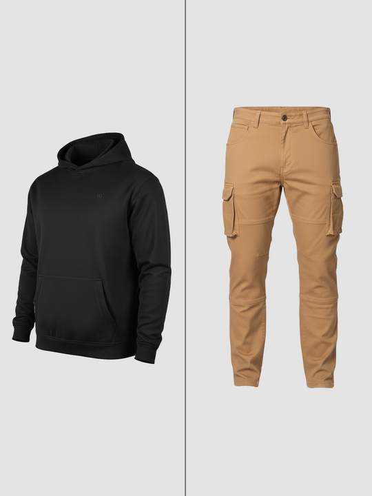 LTR Slim Cargo Pants + Body Guard Hoodie Bundle