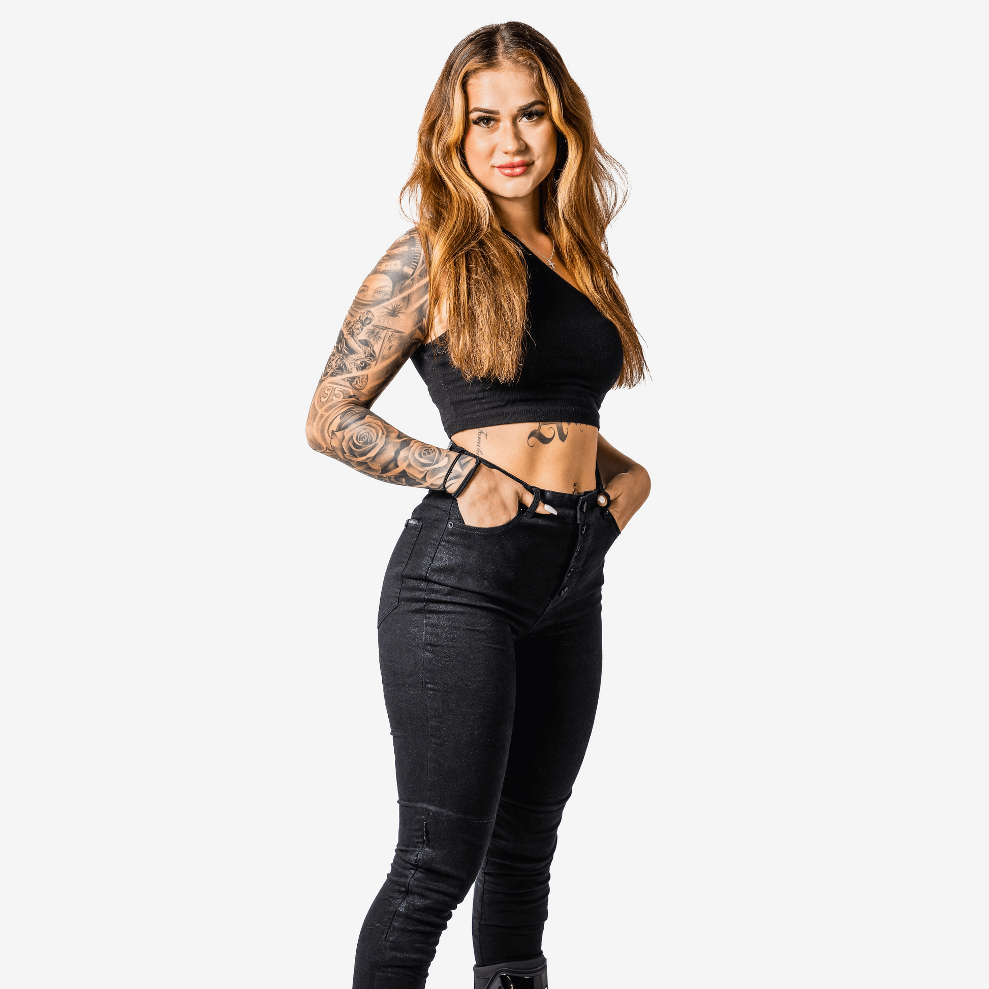 Cropped skinny 2025 black jeans