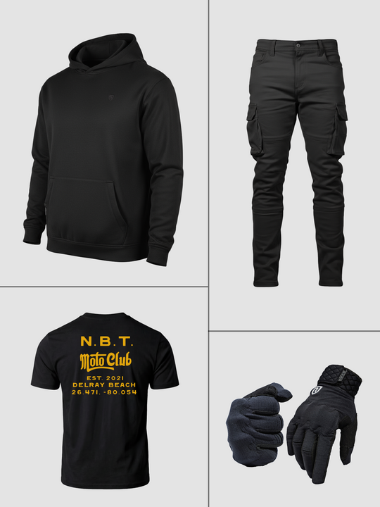 New Rider Bundle- Body Guard Hoodie + LTR Cargo + Graphic Tee + Gloves