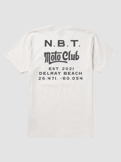 Men's Moto Club Graphic Tee - Bone White