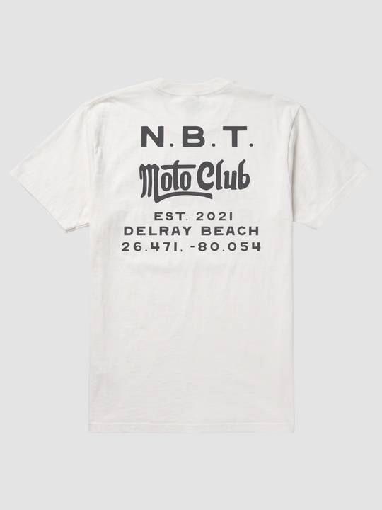 Men's Moto Club Graphic Tee - Bone White