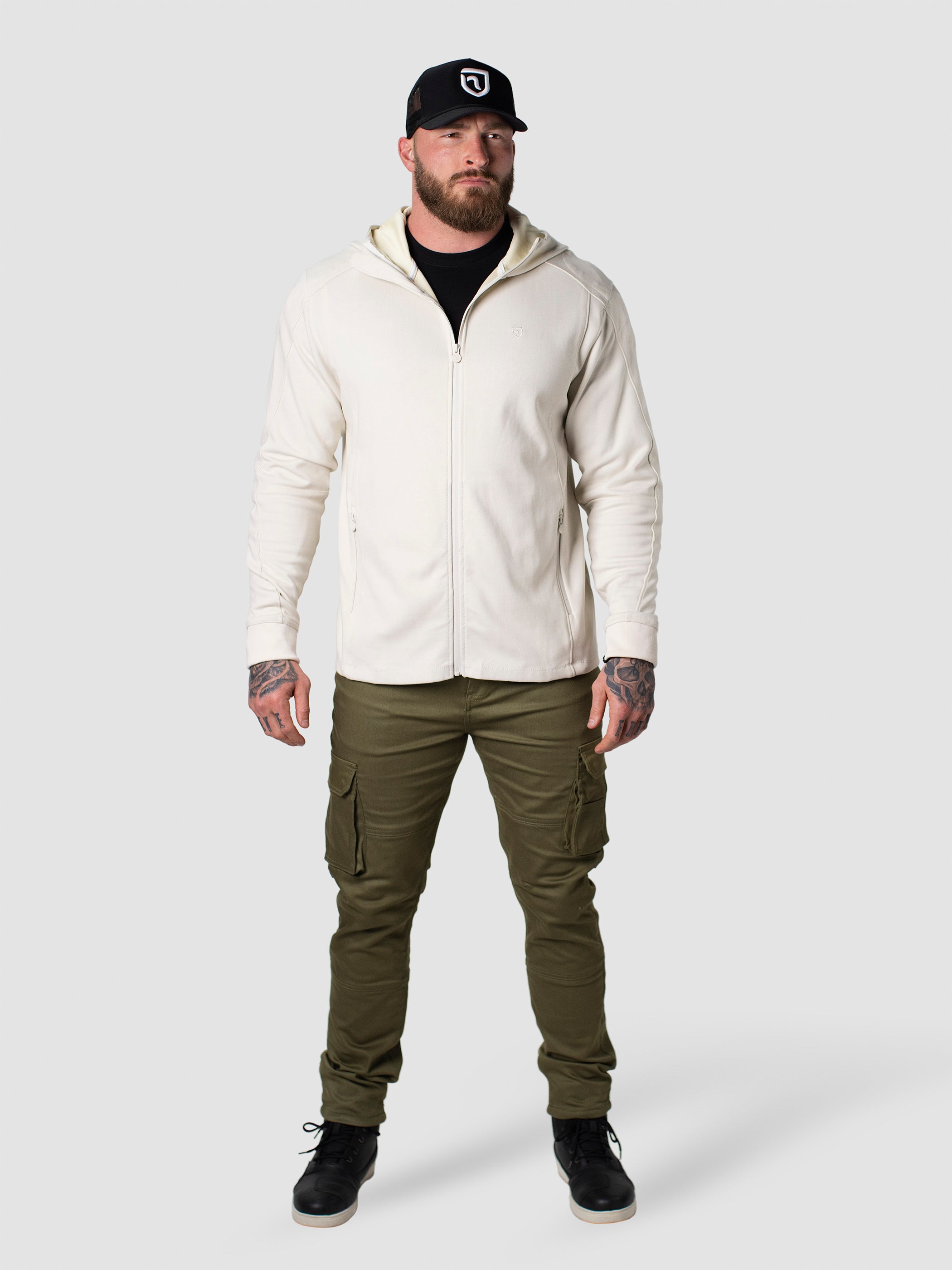 セキュリティ・セーフティ Nomad Clothing Jet L Armored Motorcycle Full Zip Hoodie - Ultimate Protection & Style