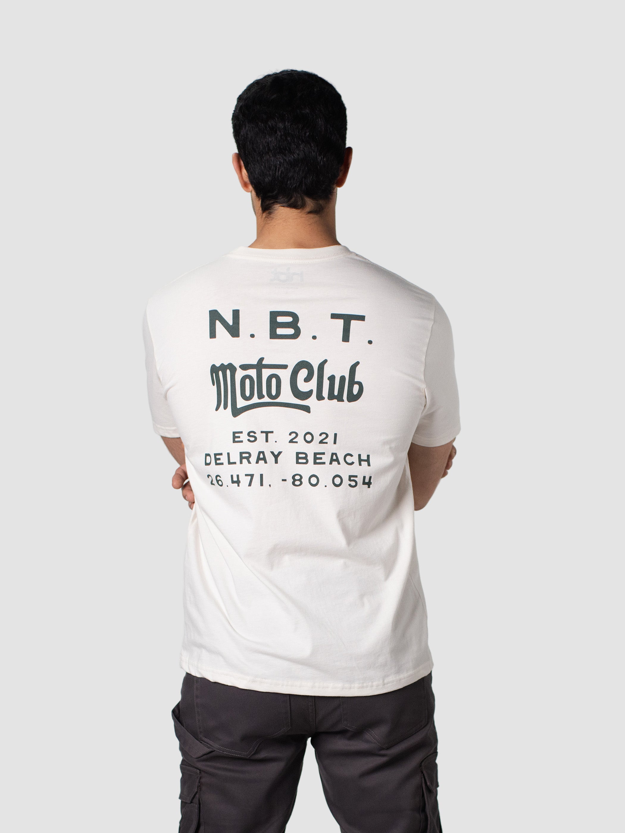 Men's Moto Club Graphic Tee - Bone White