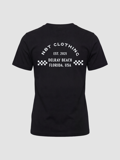 Women's Racing Stripe Logo Graphic Tee