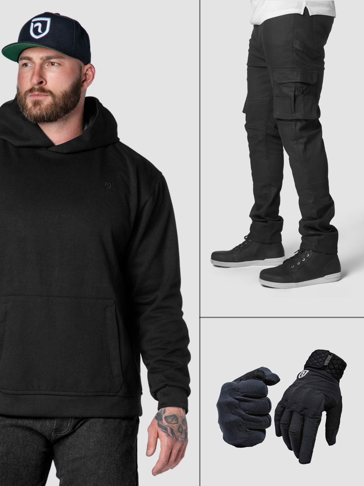 Stealth Bundle- LTR Cargo Pant + Body Guard Hoodie + Gloves