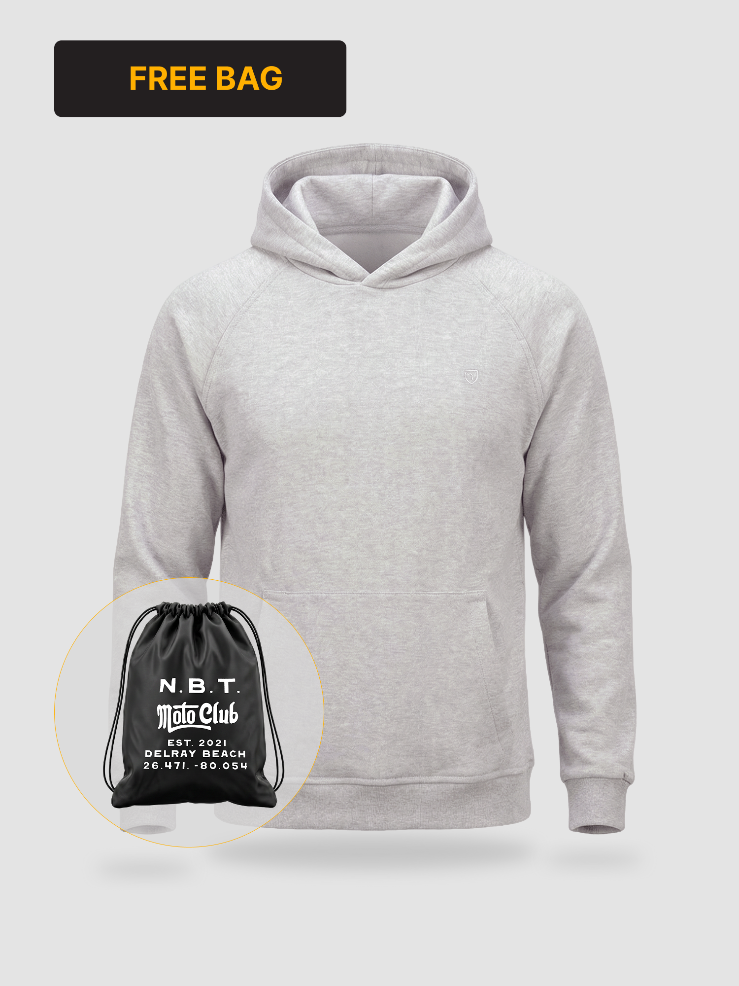 Men's Body Guard Hoodie + Moto Club Bag Pack